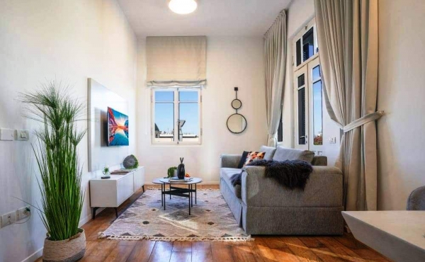 Rothschild area 2 bedrooms 100sqm Balcony Apartment for long term rental in Tel Aviv