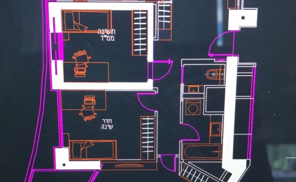 Gindi Tower TLV 4 room 113sqm Terrace 23sqm Elevators Parking Pool Gym Doorman Apartment for rent in Tel Aviv