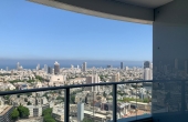 Gindi Tower TLV 4 room 113sqm Terrace 23sqm Elevators Parking Pool Gym Doorman Apartment for rent in Tel Aviv