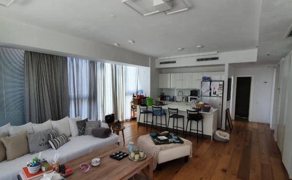 Hagymnasia Tower 3 room 110sqm Balcony 8sqm Elevator Parking x2 Apartment for rent in Tel Aviv