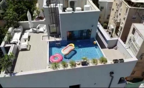 Bograshov area Roof duplex 120sqm Roof 70sqm Pool Elevator Parking Apartment for sale in Tel Aviv