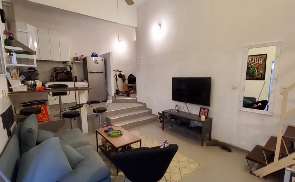 Loft with Gallery 50sqm High ceillings Garden Apartment for sale in Tel Aviv