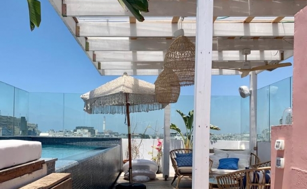 Dizengoff Penthouse 95m2 Balcony 50sqm Roof 60sqm Pool Parking Apartment for sale in Tel Aviv