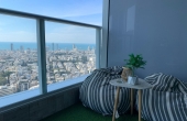 Hashmonayim area Duplex 4 room Balcony 36th floor Apartment for rent in Tel Aviv