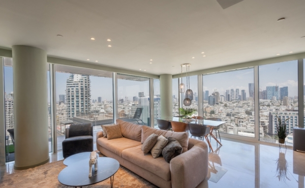 Hayarkon area 3 rooms 96m2 Balcony 20m2 Sea view Parking Apartment for sale in Tel Aviv