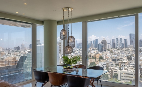Hayarkon area 3 rooms 96m2 Balcony 20m2 Sea view Parking Apartment for sale in Tel Aviv