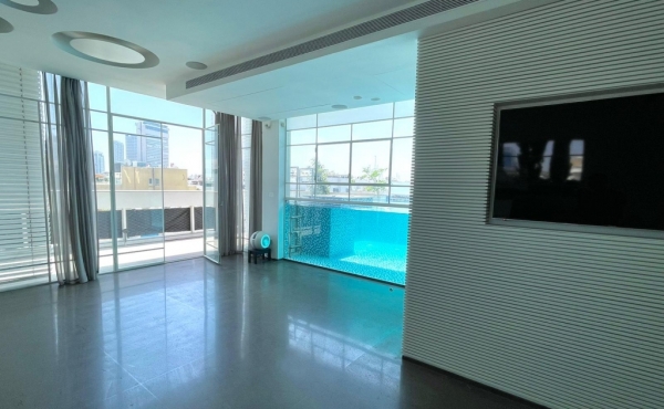 Sheinkin Penthouse Duplex 4 rooms 155m2 Balconies 114m2 Pool Lift Parking Apartment for rent  in Tel Aviv