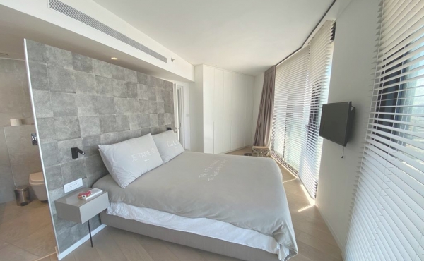 Eliphelet area Duplex 3 rooms 110m2 Balcony 25sqm Furnished Parking Club gym Apartment for rent in Tel Aviv