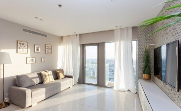 Neve Tsedek tower 3 rooms Balcony with sea view Furnished